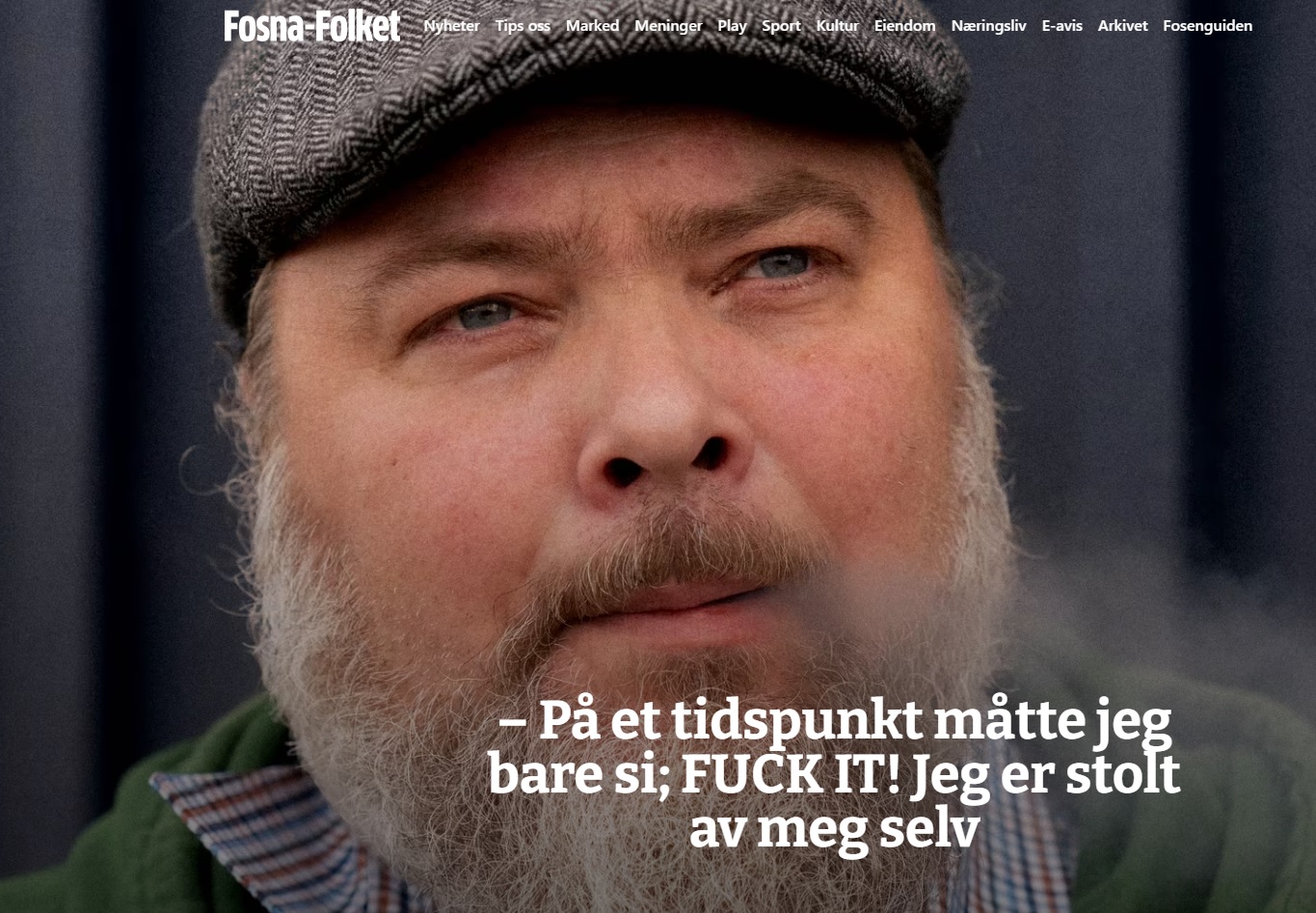 Terje Olden utenfor Ørland Kysthotell. Foto: Kristin Slotterøy