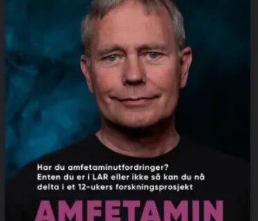Arild Knutsen er med på plakater med informasjon om forskningsprosjektet.
