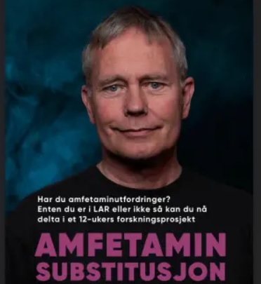 Arild Knutsen er med på plakater med informasjon om forskningsprosjektet.