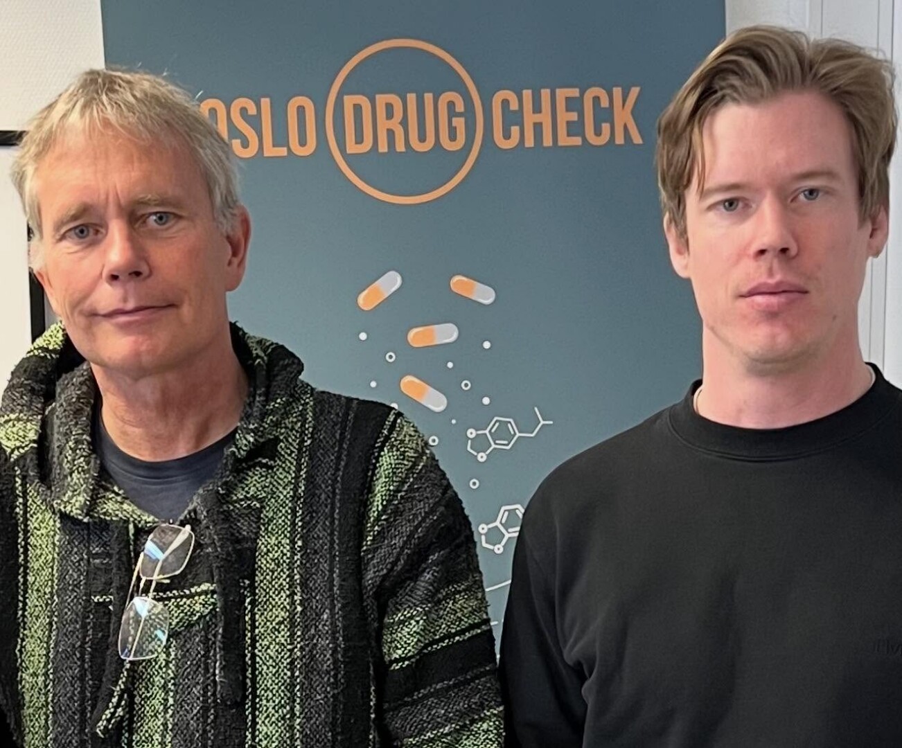 Arild Knutsen i Foreningen for human ruspolitikk og Daniel Mørk i Oslo Drug Check.