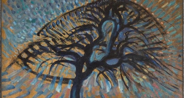 Illustrasjon: Piet Mondrian, Apple Tree Pointillisme, 1908